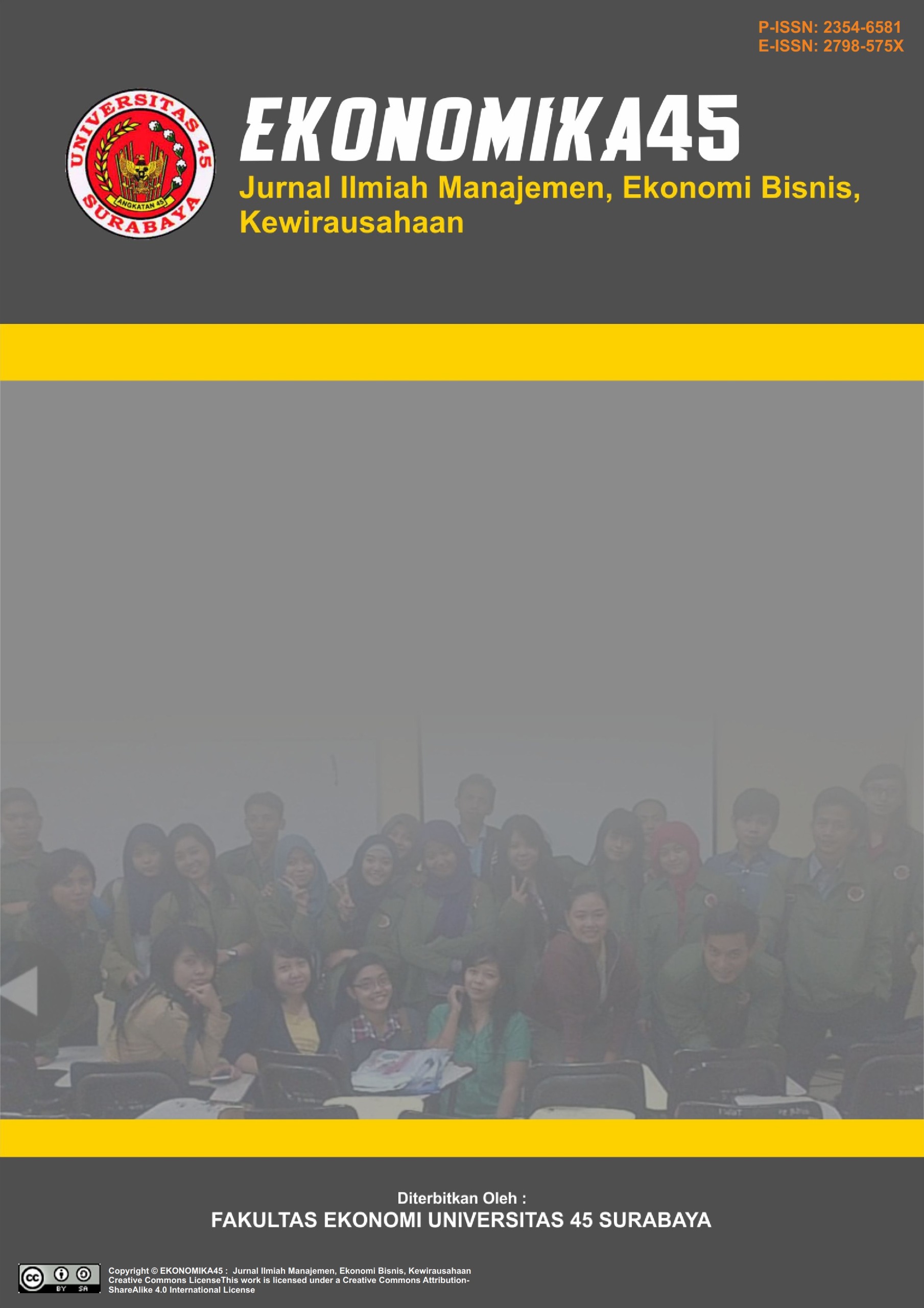 EKONOMIKA45: Jurnal Ilmiah Manajemen, Ekonomi Bisnis, Kewirausahaan