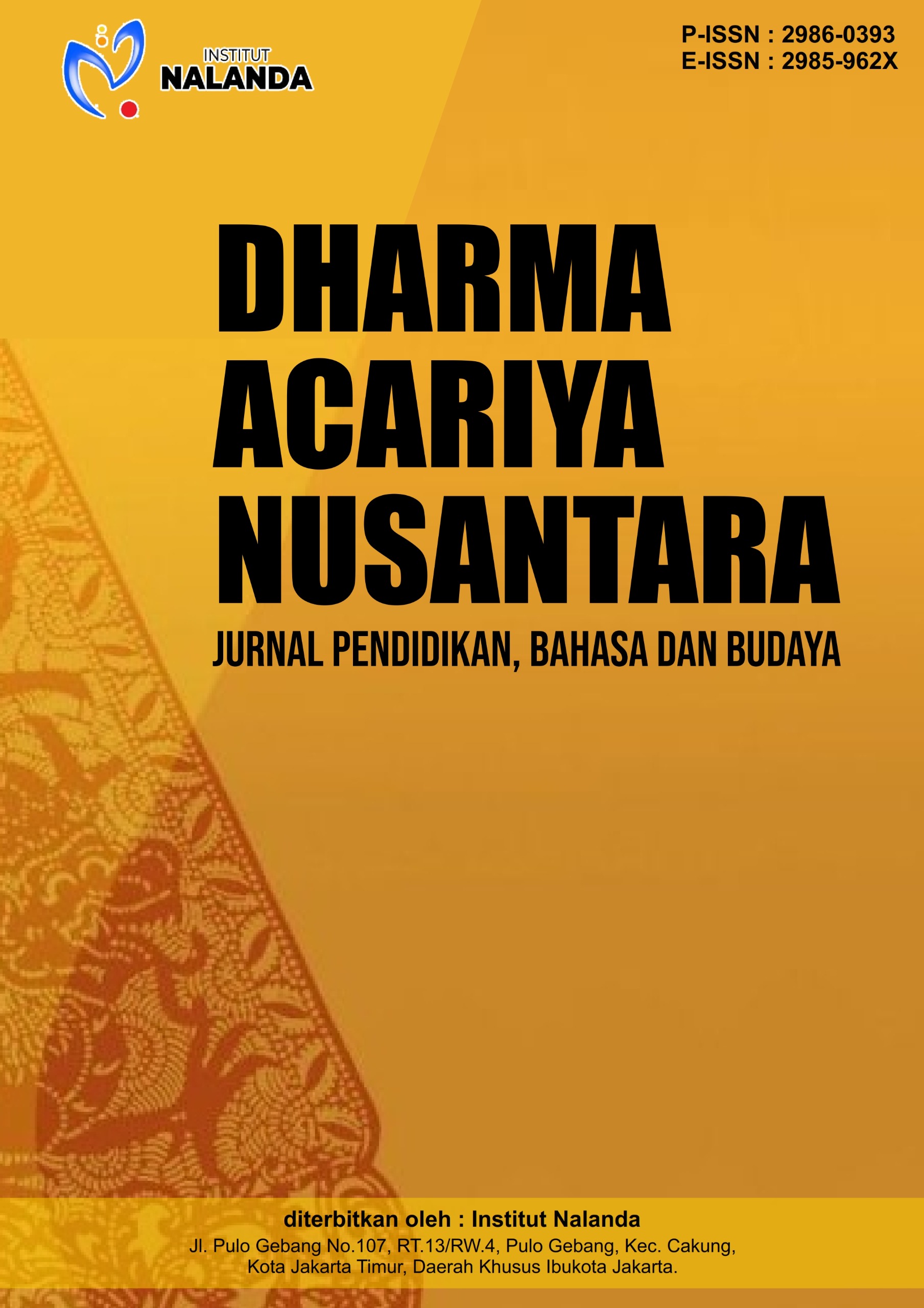 DHARMA ACARIYA NUSANTARA : Jurnal Pendidikan, Bahasa dan Budaya