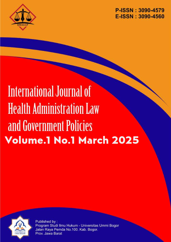 International Journal of Health Administration Law and Government Policies