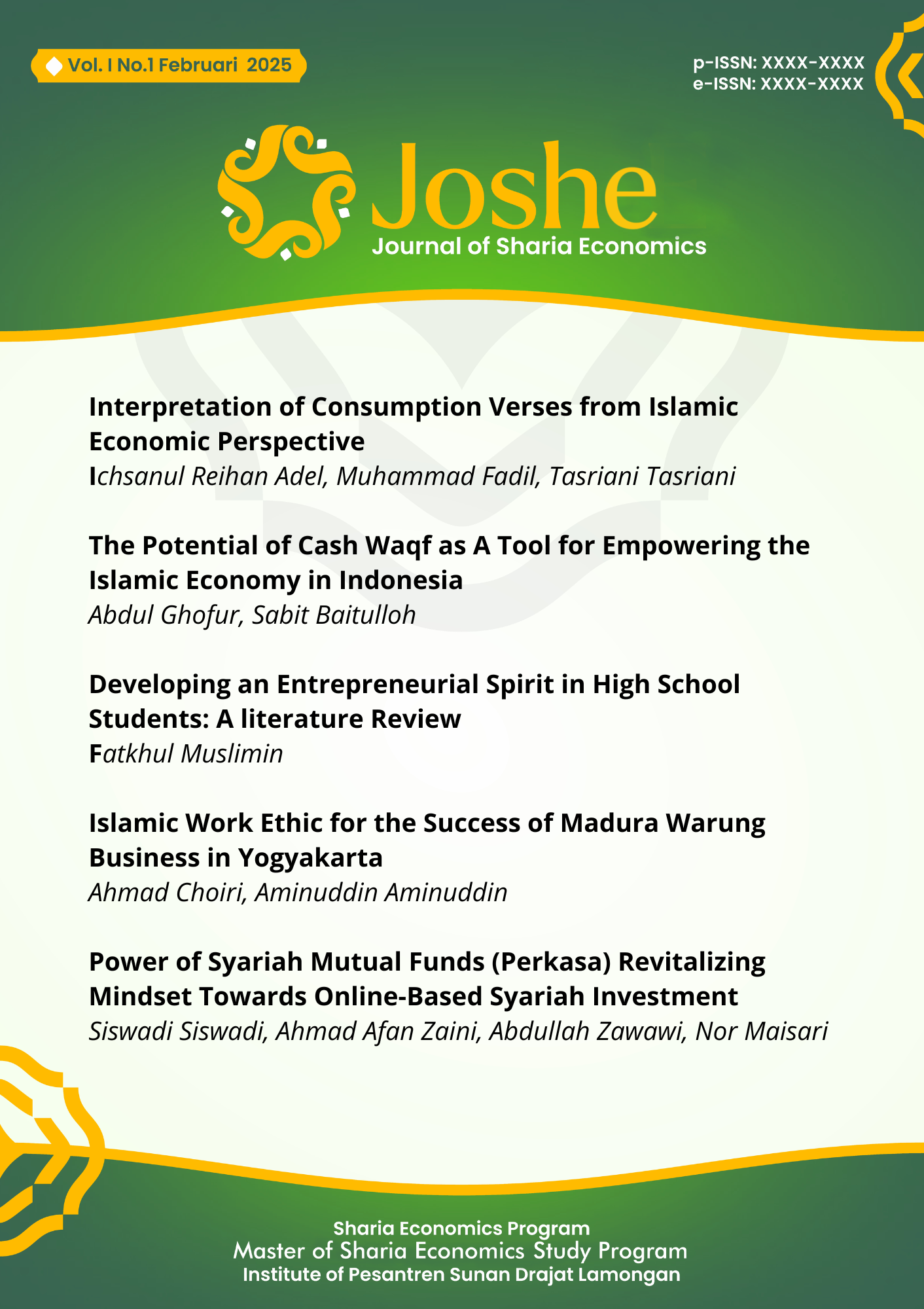 Journal of Sharia Economics