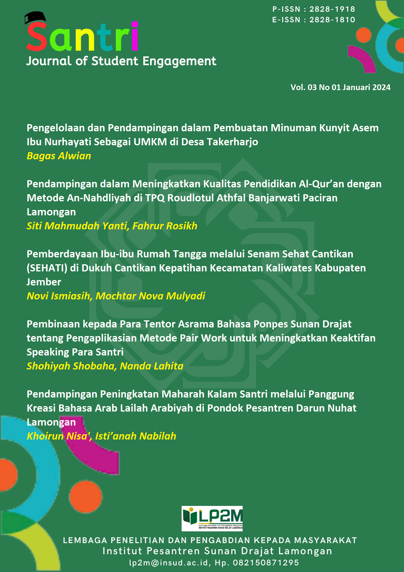 Santri : Journal of Student Engagement