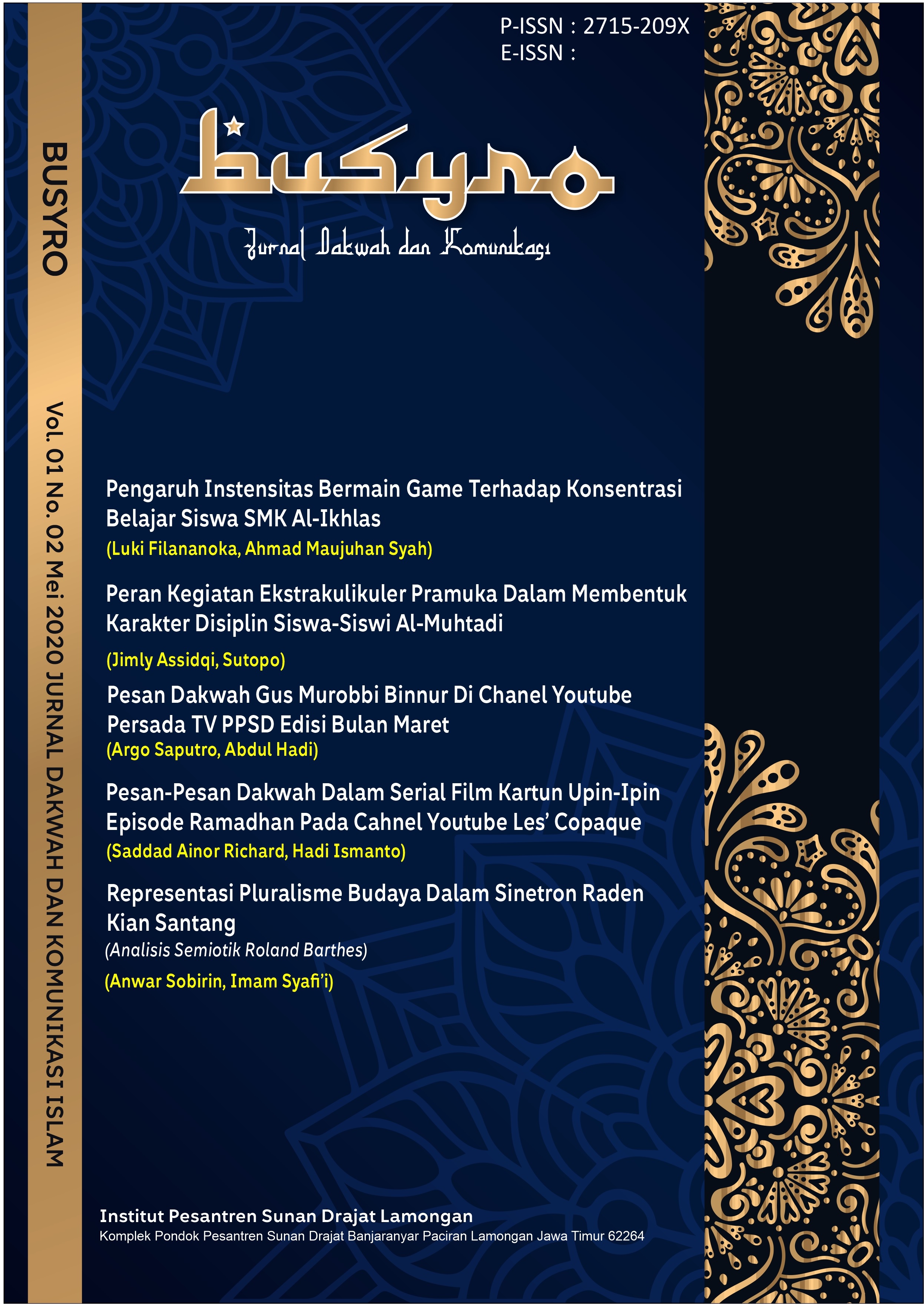 Busyro : Jurnal Dakwah dan Komunikasi Islam