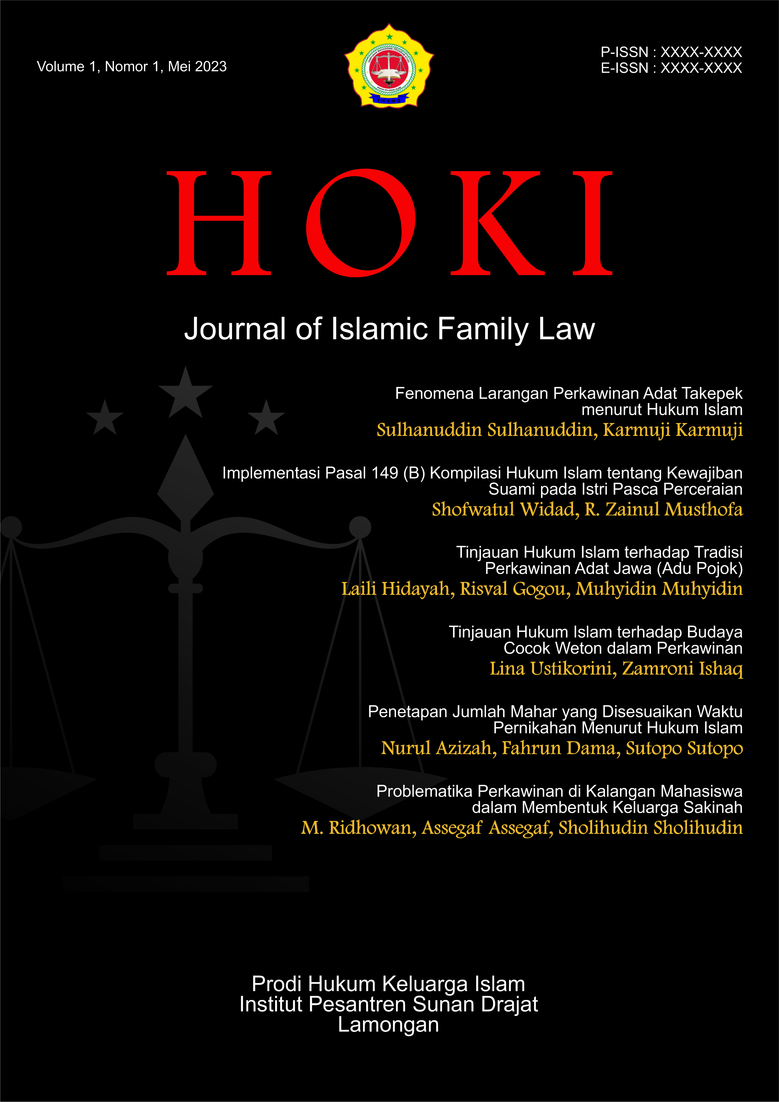 HOKI : Journal of Islamic Family Law